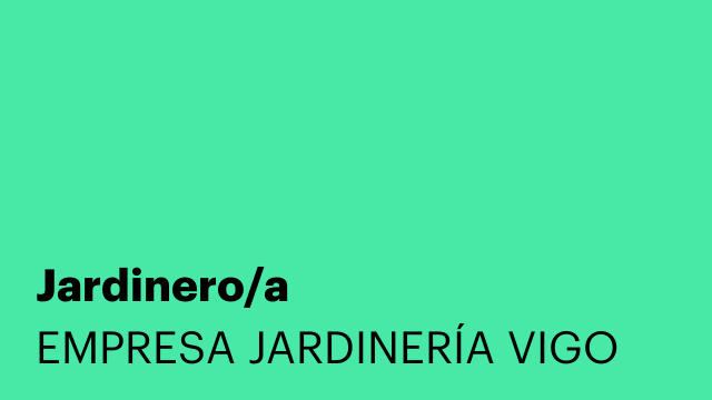 Jardinero/a