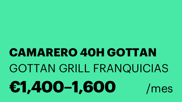 CAMARERO 40H GOTTAN