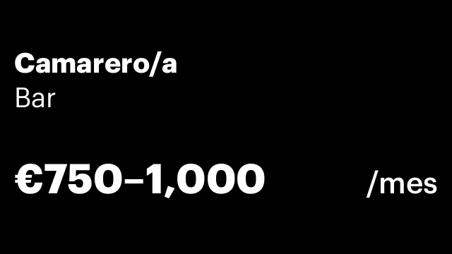 Camarero/a
