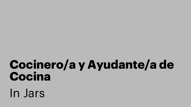 Cocinero/a y Ayudante/a de Cocina