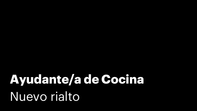 Ayudante/a de Cocina