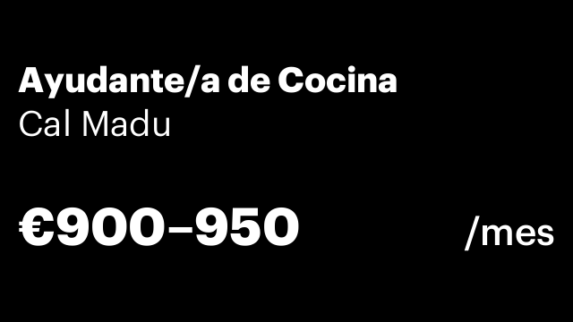 Ayudante/a de Cocina