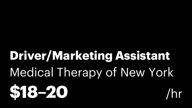 Driver/Marketing Assistant