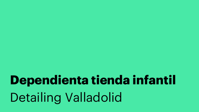 Dependienta tienda infantil