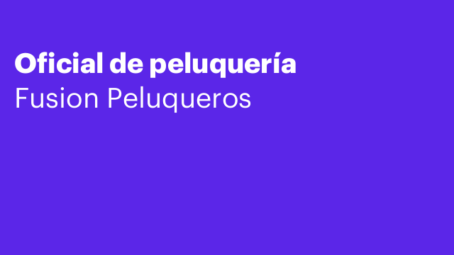 Oficial de peluquería