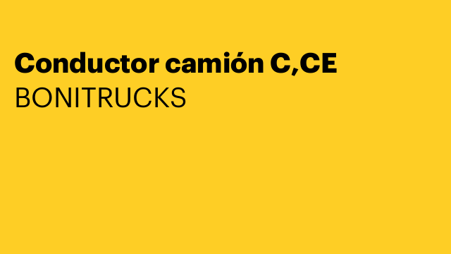Conductor camión C,CE