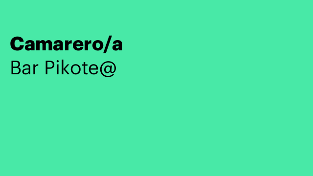 Camarero/a