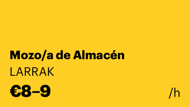 Mozo/a de Almacén