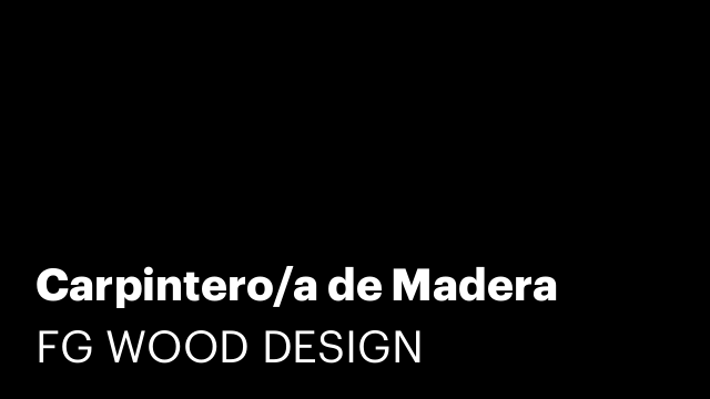 Carpintero/a de Madera