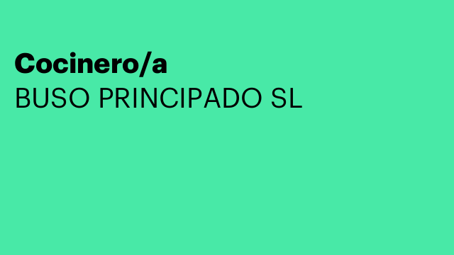 Cocinero/a