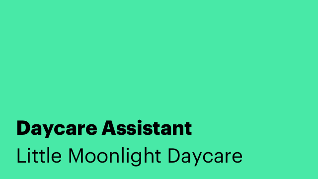 Daycare Assistant