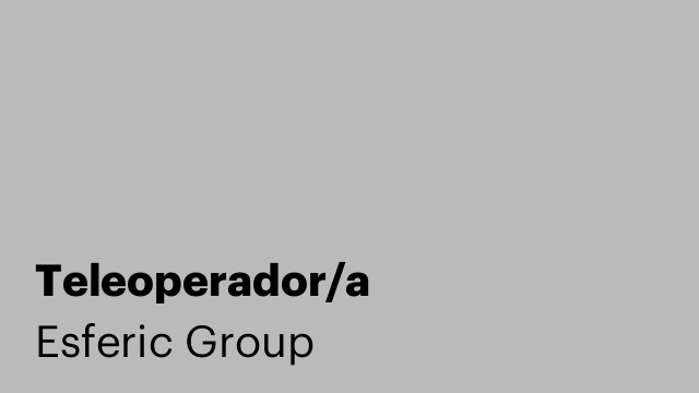 Teleoperador/a