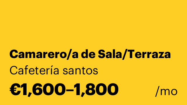 Camarero/a de Sala/Terraza