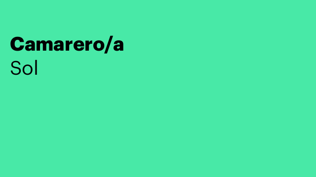 Camarero/a