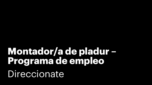 Montador/a de pladur – Programa de empleo