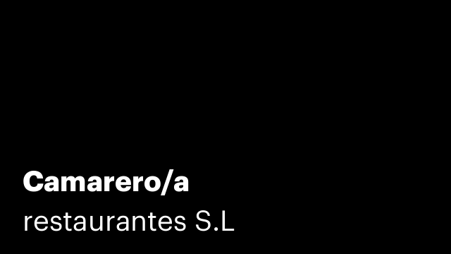 Camarero/a