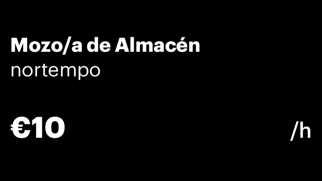 Mozo/a de Almacén