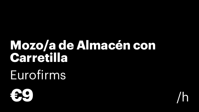 Mozo/a de Almacén con Carretilla