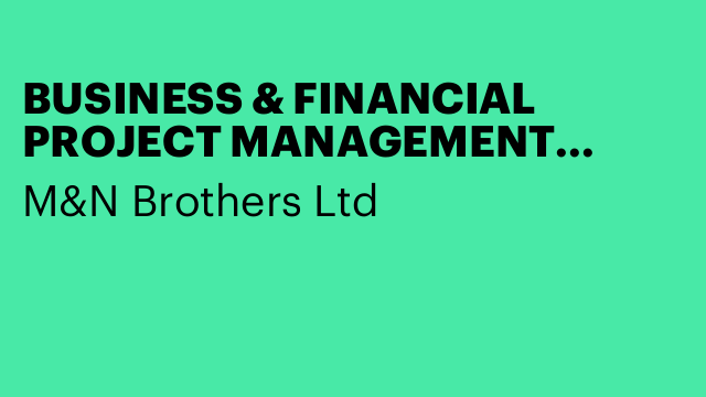 BUSINESS & FINANCIAL PROJECT MANAGEMENT PROFESSIONAL