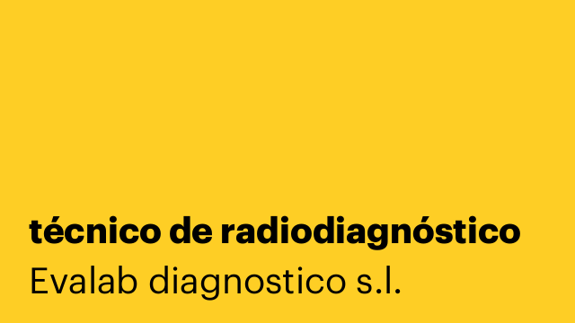 técnico de radiodiagnóstico