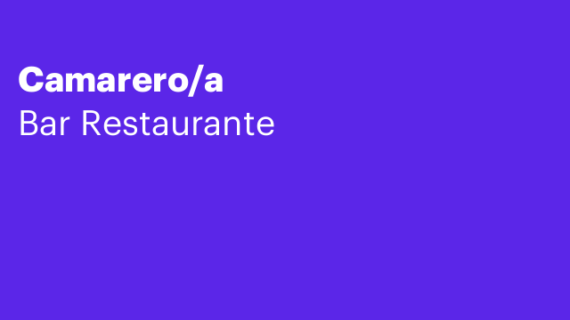 Camarero/a