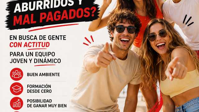 Buscamos personas ambicios@s/ Contrato + Comisiones sin techo