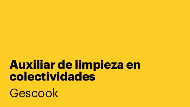 Auxiliar de limpieza en colectividades