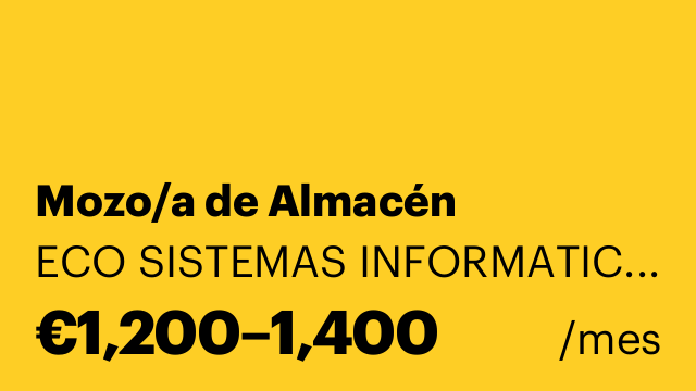 Mozo/a de Almacén
