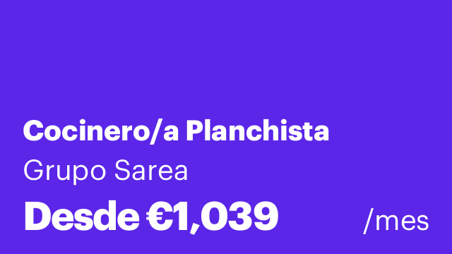 Cocinero/a Planchista