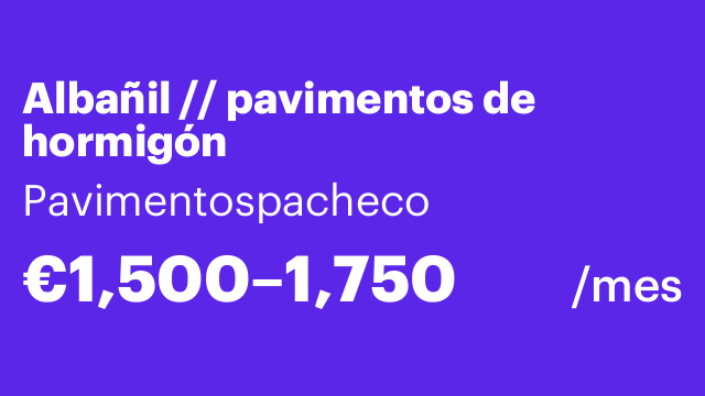 Albañil // pavimentos de hormigón