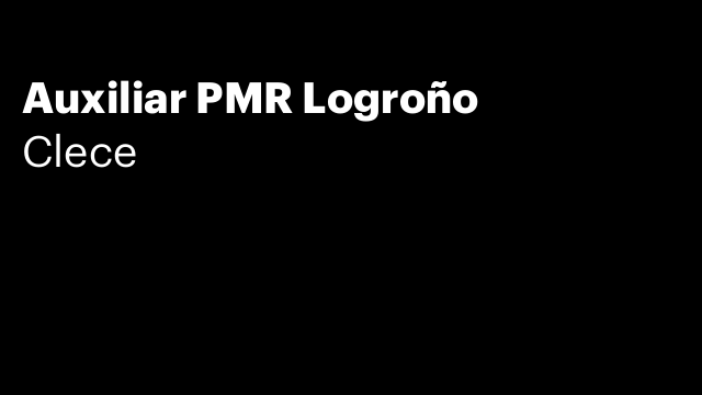 Auxiliar PMR Logroño