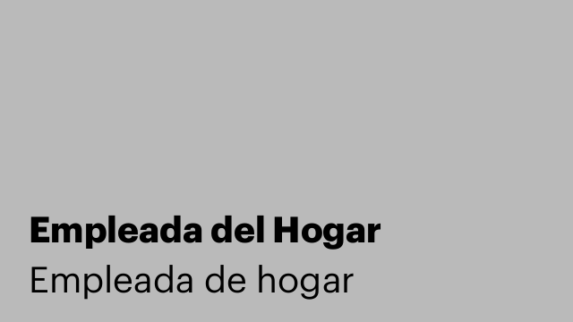 Empleada del Hogar