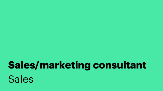 Sales/marketing consultant