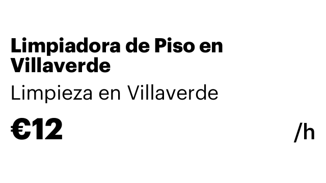 Limpiadora de Piso en Villaverde