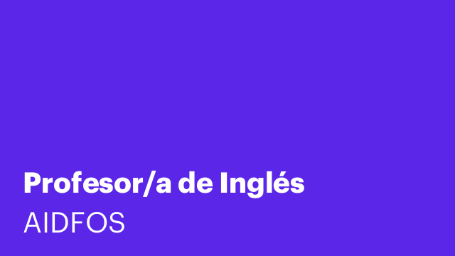 Profesor/a de Inglés