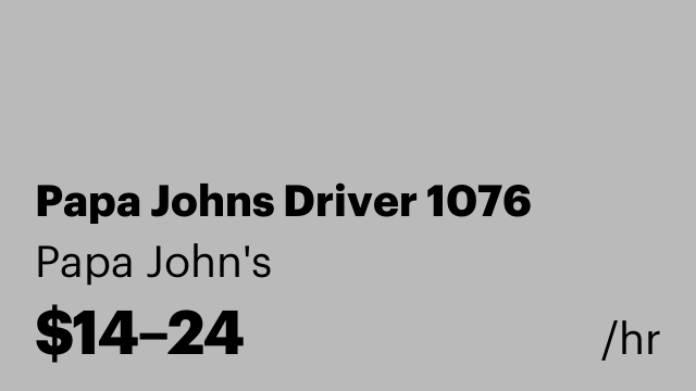 Papa Johns Driver 1076