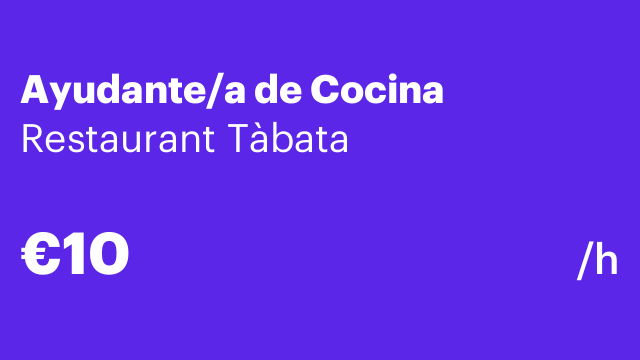 Ayudante/a de Cocina