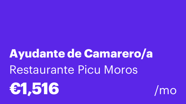 Ayudante de Camarero/a