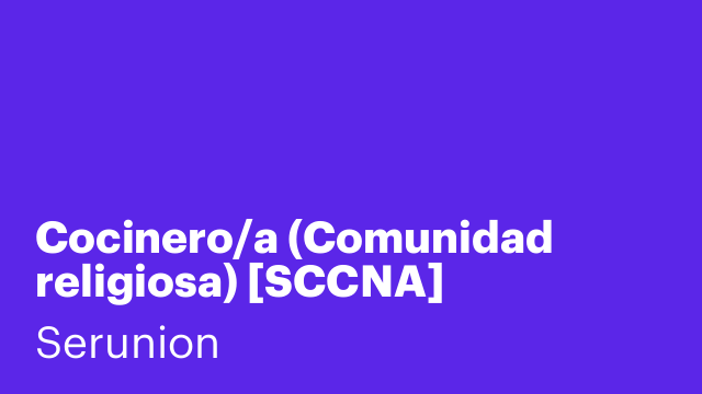 Cocinero/a (Comunidad religiosa) [SCCNA]
