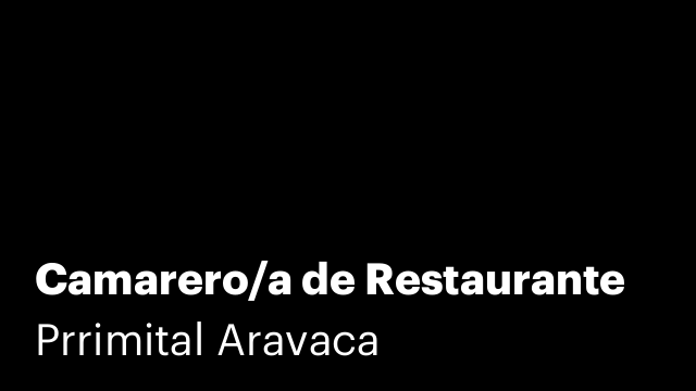 Camarero/a de Restaurante