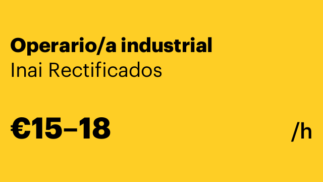 Operario/a industrial