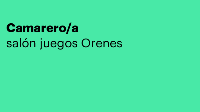 Camarero/a