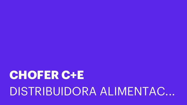 CHOFER C+E