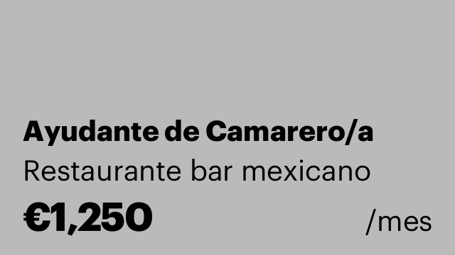 Ayudante de Camarero/a