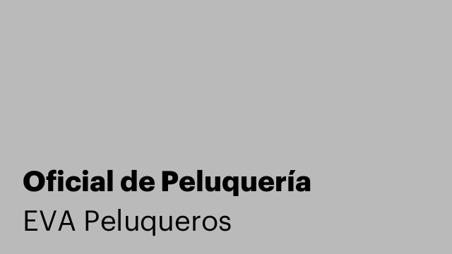 Oficial de Peluquería