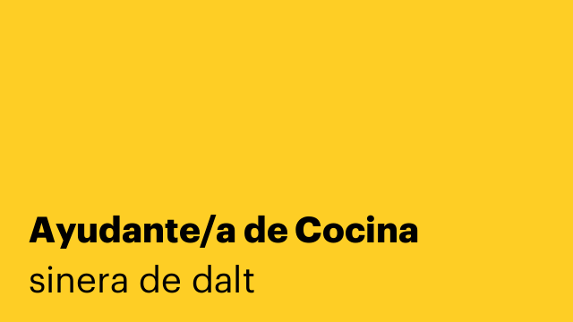 Ayudante/a de Cocina