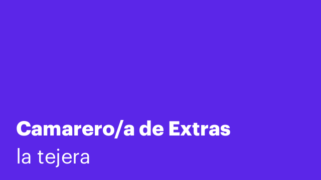 Camarero/a de Extras