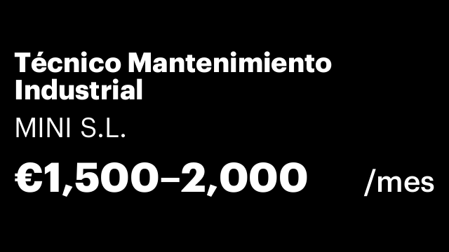 Técnico Mantenimiento Industrial