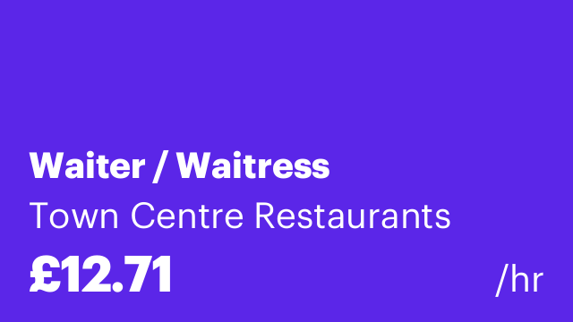 Waiter / Waitress