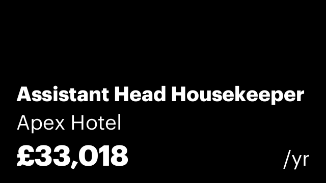 Assistant Head Housekeeper